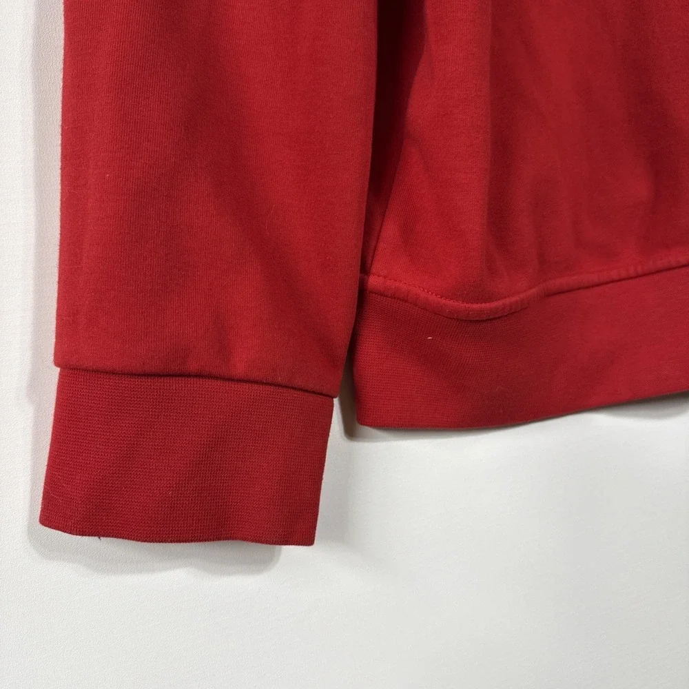POLO RALPH LAUREN CHENILLE BLACKWATCH P PATCH XL FULL ZIP HOODIE RED Varsity